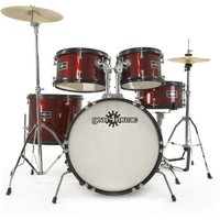 Junior 5 Piece Drum Kit by Gear4music Wine Red - Nearly New