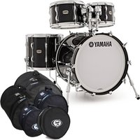 Yamaha Recording Custom 4 Piece Shell Pack Solid Black w/Bag Set