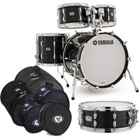 Yamaha Recording Custom 5pc Shell Pack Solid Black w/Bag Set