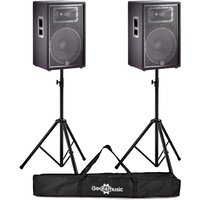 JBL JRX215 15 Passive PA Speaker Pair with Stands