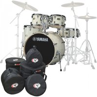 Yamaha Stage Custom Birch 22 5pc Shell Pack w/Bags Classic White