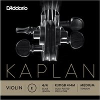 DAddario Kaplan Gold-Plated Violin E String Ball End Medium 