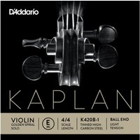 Read more about the article DAddario Kaplan Golden Spiral Solo Violin E String Ball End Light