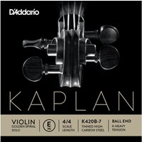 DAddario Kaplan Golden Spiral Solo Violin E String Ball Ex. Heavy