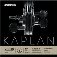 DAddario Kaplan Golden Spiral Solo Violin E String Loop End Heavy