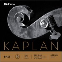 DAddario Kaplan Double Bass D String 3/4 Size Medium 