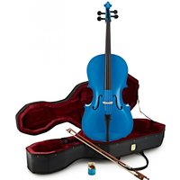 Student 1/4 Size Cello with Case by Gear4music Blue