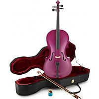 Student 1/4 Size Cello with Case by Gear4music Purple