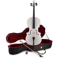 Student 1/2 Size Cello with Case by Gear4music White