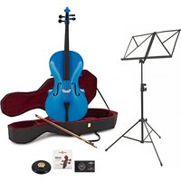 Student 1/4 Size Cello + Beginner Pack Blue