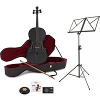 Student 1/2 Size Cello with Case + Beginner Pack Black