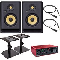 KRK ROKIT RP5 G4 Bundle with Focusrite Scarlett Interface