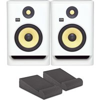 KRK ROKIT RP7 G4 Studio Monitors Pair with Isolation Pads White