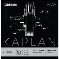 DAddario Kaplan Vivo Violin D String 4/4 Size Medium