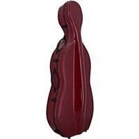 Hidersine Fibreglass Cello Case Wine Red