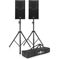 QSC KW122 Active PA Speakers with Stands