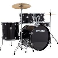 Ludwig Accent 20 Fuse 5pc Drum Kit Black Sparkle