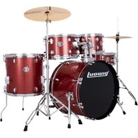 Ludwig Accent 20 Fuse 5pc Drum Kit Red Sparkle