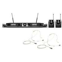 LD Systems U508 BPHH2 Double Headset Mic Wireless System Beige