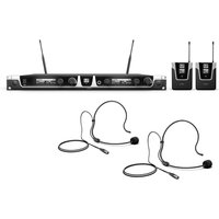 LD Systems U518 Double Headset Mic Wireless System Black