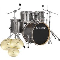 Ludwig Evolution 20 5pc Drum Kit w/Cymbals Platinum