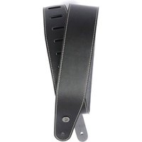 DAddario Classic Leather Guitar Strap with Contrast Stitch Black