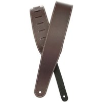 DAddario Classic Leather Guitar Strap with Contrast Stitch Brown