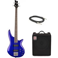 Jackson JS Series Spectra Bass JS3 Indigo Blue & Eden EC8 20-W Combo