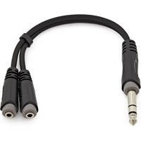 Read more about the article TRS 6.35mm Jack (M) – Dual TS 3.5mm Jack (F) Pro Cable 0.15m