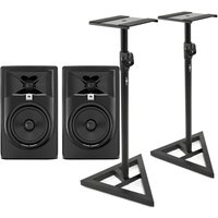 JBL 305P MKII Studio Monitors with Stands Pair