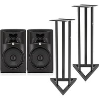 JBL 308P MKII Studio Monitors with Stands Pair