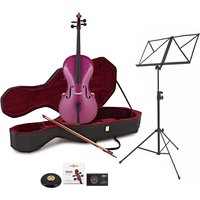 Student 3/4 Size Cello with Case + Beginner Pack Purple