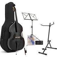 Student 3/4 Double Bass Black + Accessory Pack by Gear4music