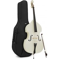 Student 3/4 Double Bass White by Gear4music