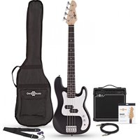 3/4 LA Bass Guitar + 15W Amp Pack Black