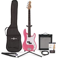 LA Bass Guitar + 35W Amp Pack Pink
