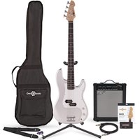 LA Bass Guitar + 35W Amp Pack Silver Flake