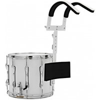 Premier Marching Parade 14” x 12” Snare Drum and Carrier White