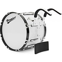 Premier Marching Parade 20” x 14” Bass Drum and Carrier White