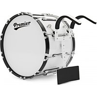 Premier Marching Parade 22” x 14” Bass Drum and Carrier White