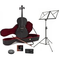 Full Size Cello with Case + Beginner Pack Black