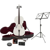 Full Size Cello with Case + Beginner Pack White