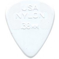 Dunlop 0.38mm Nylon Standard Pick White Players Pack of 12