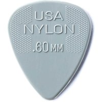 Dunlop 0.60mm Nylon Standard Pick Light Grey Players Pack of 12