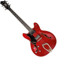 Hagstrom Viking Left Handed Wild Cherry Transparent