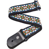 DAddario Woven Guitar Strap Stained Glass