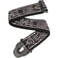 DAddario Joe Satriani Planet Lock Guitar Strap Skull N Bones