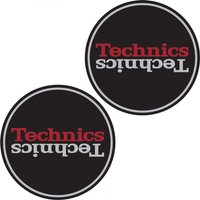 Technics Slipmat Duplex 2: Silver/Red Mirror on Black