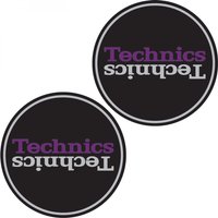 Technics Slipmat Duplex 3: Silver/Purple Mirror on Black