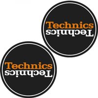 Technics Slipmat Duplex 6: White/Orange Mirror on Black